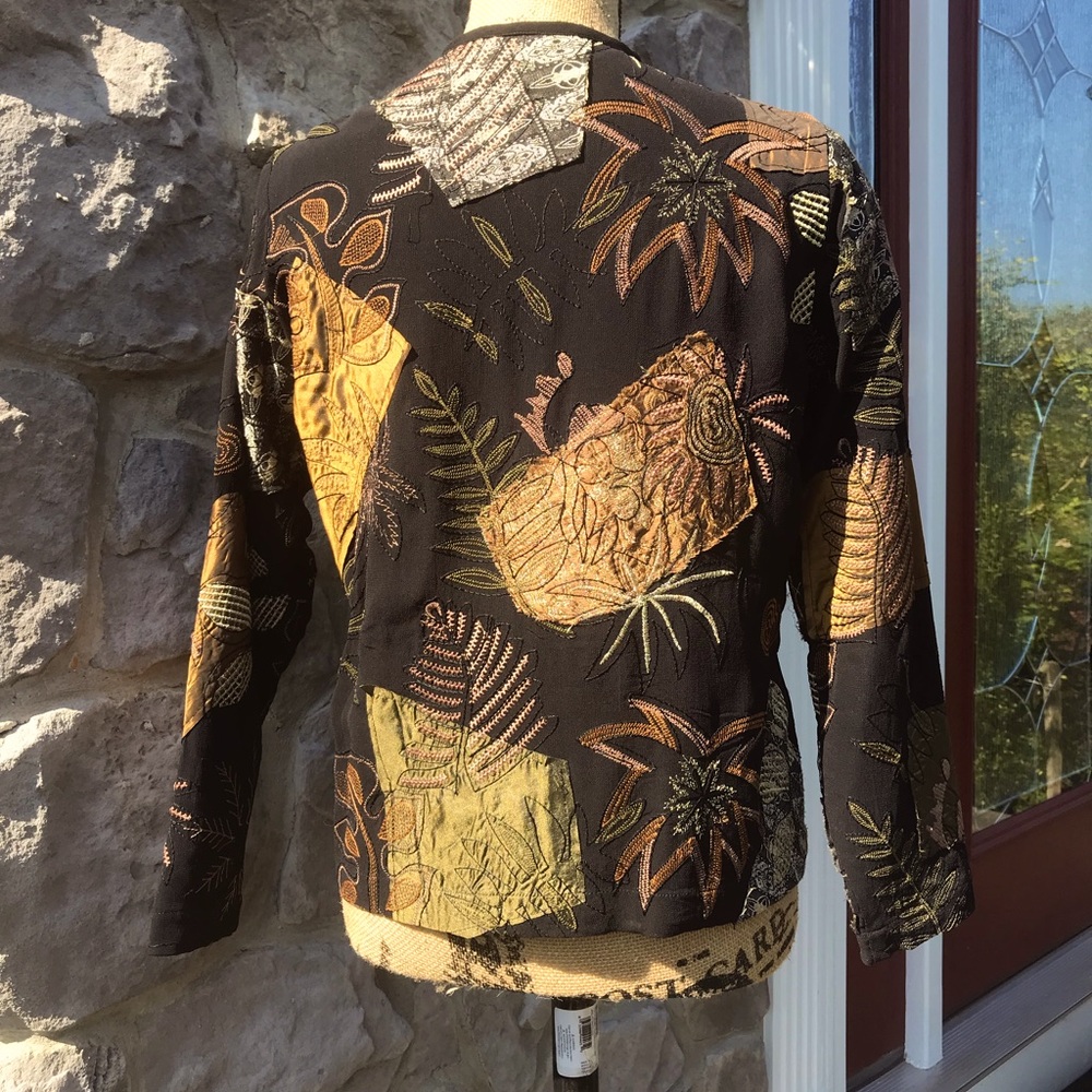 Laura Ashley Metallic Patchwork Jacket Ps - image 1